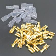 200PCS 50Pairs  Crimp Terminals Sleeve Wire Wrap Female Male Spade Connector 2.8/ 4.8/6.3 mm for 22-16 AWG 0.5mm2-1.5mm2 2024 - buy cheap