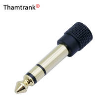 Conector de áudio de plugue do microfone, conector macho de 6.35mm para jack de 3.5mm, adaptador de soquete fêmea de alto-falante banhado a ouro com 10 peças 2024 - compre barato