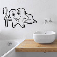 Calcomanía de pared para clínica Dental, póster de vinilo para baño, decoración Mural, ortodoncia, cepillado de dientes, odontología, WL1860 2024 - compra barato