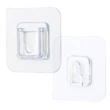 5/10/20 PC Transparent Double-sided Adhesive Wall Hooks Waterproof Oilproof Self Adhesive Hooks Reusable Seamless Hanging Hook 2024 - buy cheap