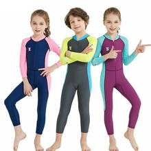 Lycra Wetsuit Kids One Piece Long Sleeve Swimsuit Surfing Diving Suit for Boys Girls 2024 - buy cheap