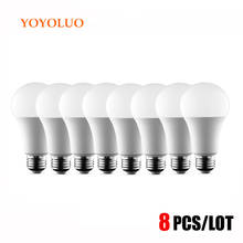 8PCS/LOT LED Lamp E27 LED Bulb B22 6W 9W 12W 15W 18W  21W  220V Real Watt SMD2835 aluminum cooling High Bright Lampada LED Light 2024 - buy cheap
