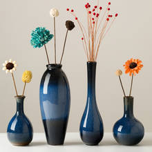 Florero de cerámica Retro, decoración de flores secas para sala de estar, oficina, escritorio 2024 - compra barato