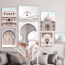 Morocco Church Arch Mosque Islamic Muslim Wall Art Canvas Painting Nordic Posters And Prints Wall Pictures For Living Room Decor 2024 - buy cheap