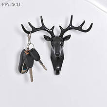 2PC PVC Wall Hanging Hook Vintage Deer Head Antlers for Hanging Clothes Hat Scarf Key Deer Horns Hanger Rack Wall Decoration 2024 - buy cheap