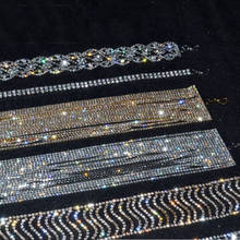 De diamantes de imitación de lujo trim cuello de las mujeres cadena de cristal de decoración de la boda 2024 - compra barato