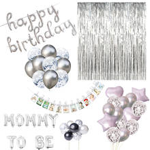 Balões de alumínio de prata para festas infantis, decoração de aniversário, chá de bebê, casamento e eventos 2024 - compre barato