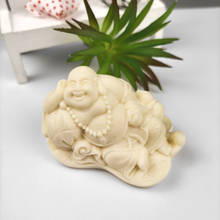 TS0176 PRZY смайлик Будда формы силиконовые 3D лежа и сидя Будда прессформы свечи глина смолы прессформы 2024 - купить недорого
