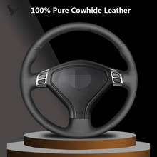 Hand-stitched Black Genuine Leather Steering Wheel Cover for Subaru For ester 2004-2006 Outback 2004 2005 Legacy 2004 2005 2006 2024 - buy cheap