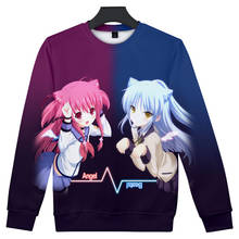 Angel Beats Round collar 3D Hoodies Sweatshirt Men/women Print Anime Long Sleeve Pullover Funny Hip Hop Sweatshirt Angel Beats 2024 - buy cheap