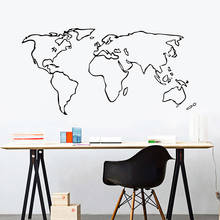 NEW Design World Map Vinyl Wall Sticker Wallpaper For Living Room Decoration  Bedroom Decor Wall Decals Murals Wallstickers 2024 - buy cheap