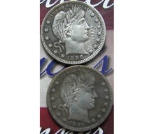 Копия, копия 1896/1897, копия монеты на два лица, четверть парикмахера 2024 - купить недорого