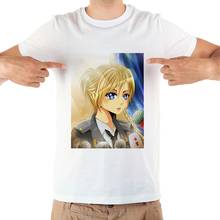 Anime procurador-chefe natalia poklonskaya tshirt dos homens verão novo branco manga curta casual t camisa legal dos desenhos animados harajuku 2024 - compre barato