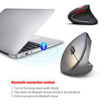 T29 mouse bluetooth 2400 profissional ajustável, mouse vertical sem fio de 3.0 dpi, design ergonômico para laptop, pc 2024 - compre barato
