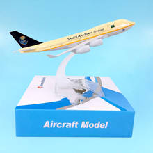 B747-400 de 16CM de escala 1:400, Avión de Metal con Base Airbus, avión, exhibición de juguetes, souvenires 2024 - compra barato