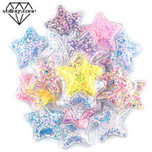 5Pcs 51x51mm Filling Patches Star Transparent Sequin Patch Shining Appliques For Clothes DIY Hairpin Crafts Hair Accessories 2024 - buy cheap