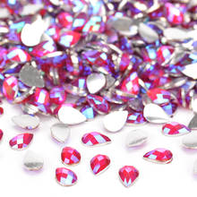 30 pçs/lote tipos de formas de cristal prego diamante pedra strass ab vidro strass para 3d unhas arte decorações quadrado olho forma 2024 - compre barato