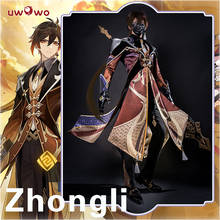 PRE-SALE Zhongli Cosplay Costume UWOWO Game Genshin Impact Cosplay Geo Archon Morax Zhong li Cosplay Outfit 2024 - buy cheap
