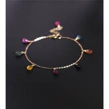 DAIMI Gypsophila color sapphire bracelet female  gemstones genuine yellow 14K Gold Injection bracelet customization 2024 - buy cheap