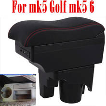 Capa de apoio de braço para vw jetta mk5 golf mk5 6, com suporte de copos, interior, produtos de beleza 2024 - compre barato