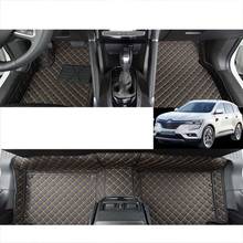 for car styling leather floor mats for renault koleos Samsung QM6 2016 2017 2018 2019 2020 accessories rug carpet 2024 - buy cheap