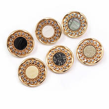 Metal Bead Button Clothes Sweater Coat Decoration Suit Flat Good Quality Accessories DIY Clothing 6Pcs/Lot  X-035 2024 - buy cheap