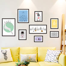 Pegatinas de pared con marco de fotos, Material de PVC, calcomanías de cebra, ciervo, Animal, para casa, sala de estar, decoración del dormitorio 2024 - compra barato