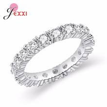 925 Sterling Silver Full Cubic Zirocnia Paved Round Rings For Women/Girls Fashion Wedding/Engagement Party Jewelry Accessory 2024 - buy cheap