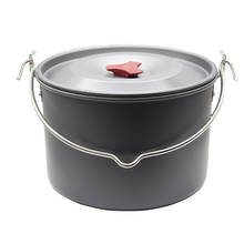 Outdoor Tableware Big Capacity Aluminum Alloy Camping Hanging Cookware Cookware Pot Cooking Picnic For Campfire Pot Utensils 2024 - buy cheap