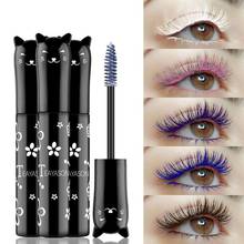 Colorfel Mascara Waterproof Fast Dry Eyelashes Curling Lengthening Makeup Eye Lashes Blue Purple Black Ink Mascara Makeup TSLM2 2024 - buy cheap