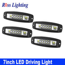 7 Polegada montagem nivelada led pod combo trabalho barra de luz à prova dwaterproof água condução invertendo lâmpada para offroad backup pickup carro atv utv 12v 24v 2024 - compre barato