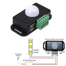 DC 12V 24V 8A Automatic Adjustable PIR Motion Sensor Switch IR Infrared Detector Light Switch Module for LED Strip Light Lamp 2024 - купить недорого