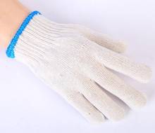 10pairs Work Gloves White  Elastic Cuff Cotton Yarn Gloves Gardening Work Industrial Worker hand Glove worker's free ship 2024 - buy cheap