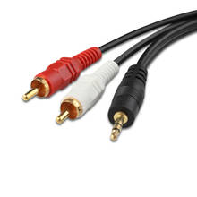 3.5 MM Male Jack to AV 2 RCA Male Stereo Music Audio Cable Cord AUX for Mp3 Pod Phone TV Sound Speakers X 2024 - buy cheap