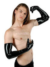 sexy women men unisex latex exotic lingerie five fingers long gloves club cekc zentai fetish 2024 - buy cheap