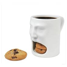 Creative Eating Cake Cup Face Breakfast Milk Mug Face Shape Ceramic Coffee Cup Face Cookie Toast Cartoon Children Gift Office 2024 - buy cheap