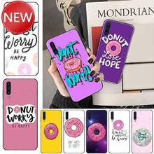 Be Happy pink sweet donut Phone Case For Samsung galaxy S 7 8 9 10 20 edge A 6 10 20 30 50 51 70 note 10 plus 2024 - buy cheap