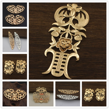 Amuletos de flor de árvore fundido de latão, decoração oriental, qualidade de estampagem, cabeça de noiva, acessórios de joias de casamento, 10 peças 2024 - compre barato