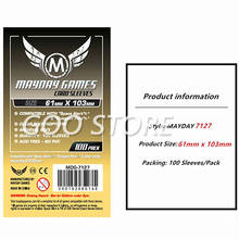 5 packs/lot MAYDAY Card Sleeve 7127 for 61*103mm cards protector clear pack case Board Games Sleeves 2024 - buy cheap