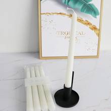 Velas de colores para el hogar, candelabro de cera, decoración de boda, vela de llama, 4 Uds. 2024 - compra barato