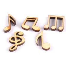 100Pcs/set 15mm Mixed Wooden Cute Music Notes Handcrafts Wooden Decor Scrapbooking For DIY Accessories Home Decor 2024 - buy cheap