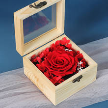 Preserved In Glass Dome Eternal Rose Decoration Red Ecuador Gift Box Can Put Ring Wedding Valentines Day Gift Mother's Day Gift 2024 - buy cheap