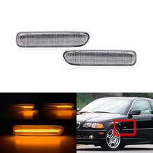 Âmbar dinâmico conduziu luzes de marcador laterais para bmw e46 3 series 4dr sedan 5dr wagon 1998-2001 2dr coupe/conversível 1999-2003 2024 - compre barato