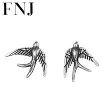 FNJ Beautiful Swallow Earrings 925 Silver Original Pure S925 Sterling Silver Stud Earring Women Jewelry Vintage Bird 2024 - buy cheap