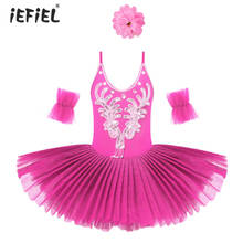 Vestidos de Ballet de fantasía para niñas, disfraz de fiesta de baile de hadas de bailarina, cuentas de lentejuelas, ropa de baile, leotardo de gimnasia, vestido de tutú de Ballet 2024 - compra barato