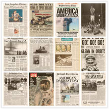 Perfect JL The New York Times Home Retro póster Kraft dibujo núcleo pegatinas de pared NYSB01 2024 - compra barato