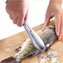 New 1 pc Fish Skin Brush Stainless Steel Scraping Fish Scale Brush Graters Fast Remove Fish Cleaning Peeler Scaler Kitchen Tools 2024 - buy cheap