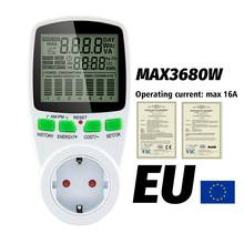 EU Digital LCD Energy Meter Wattmeter Wattage Electricity Kwh Power Meter  Measuring Outlet Power Analyzer 2024 - buy cheap