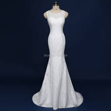 Sexy Mermaid Lace Wedding-Dresses White Ivory Beautiful Fishtail Bridal Gown Vestido De Noiva 2024 - buy cheap
