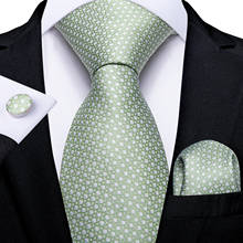 8cm luz verde dot tie seda jacquard masculino conjunto de gravata festa de casamento de negócios gravata lenço abotoaduras gravata presente masculino dibangu 2024 - compre barato